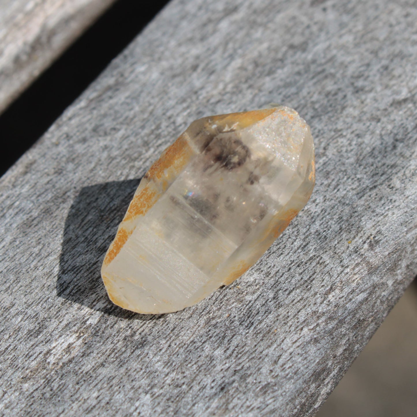 Lemurian elestial Smoky Quartz cluster with Aquamarine from Afghanistan 44.4ct 8.9g Rocks and Things