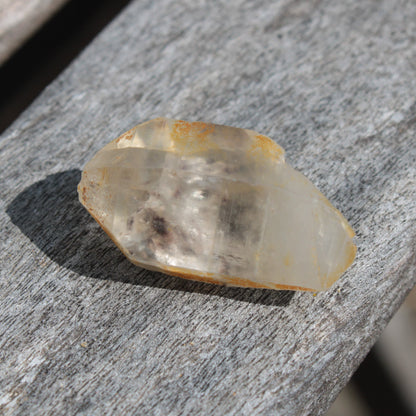 Lemurian elestial Smoky Quartz cluster with Aquamarine from Afghanistan 44.4ct 8.9g Rocks and Things