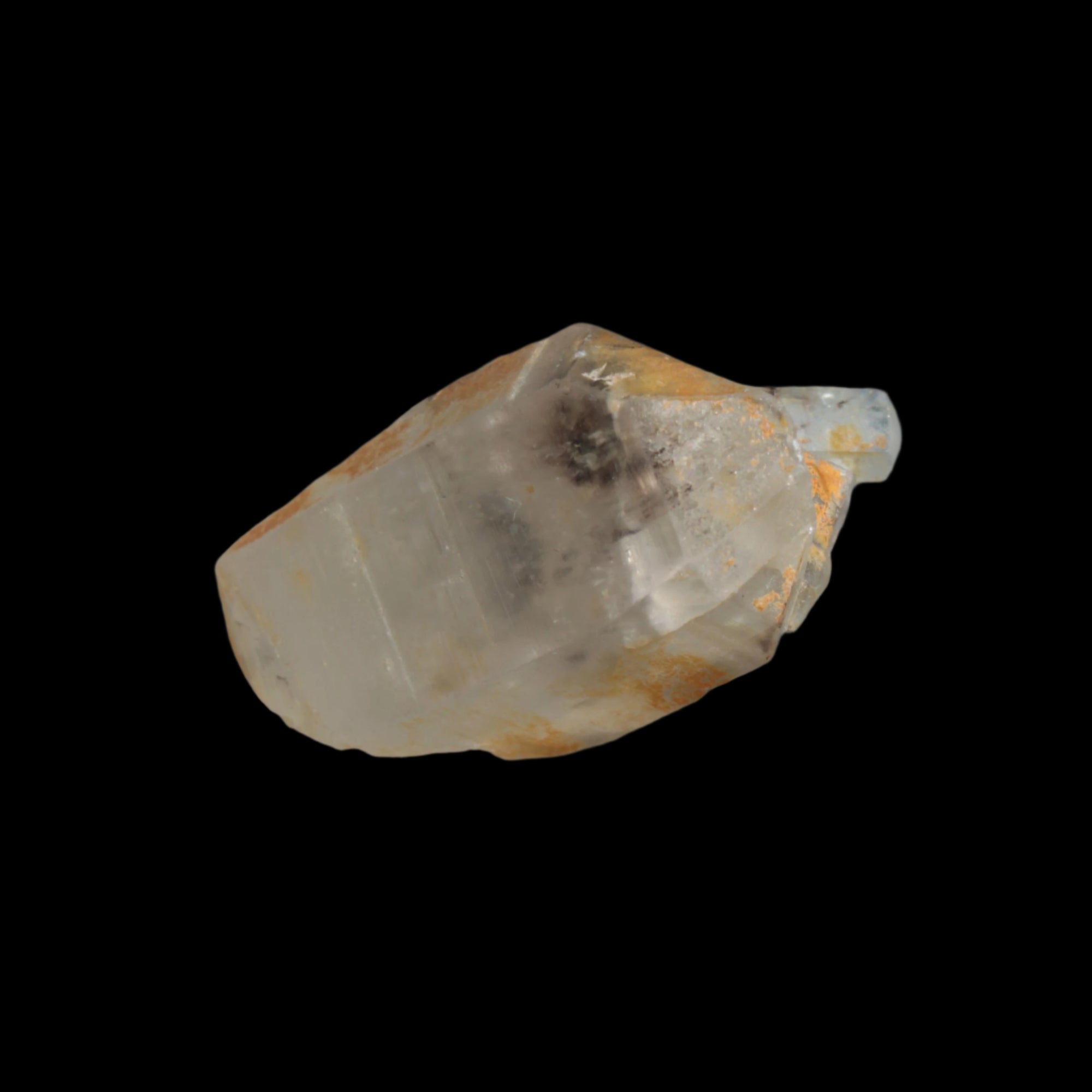 Lemurian elestial Smoky Quartz cluster with Aquamarine from Afghanistan 44.4ct 8.9g in sunshine - Rocks and Things Store