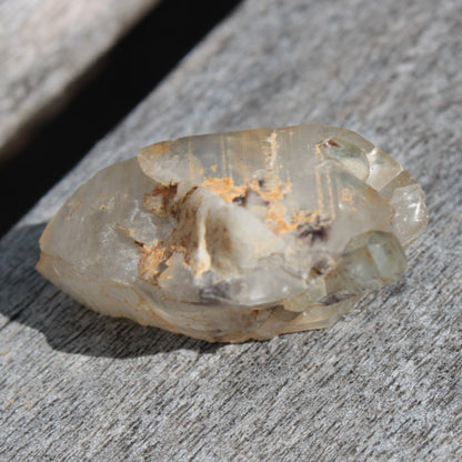 Lemurian elestial Smoky Quartz cluster with Aquamarine from Afghanistan 44.4ct 8.9g Rocks and Things