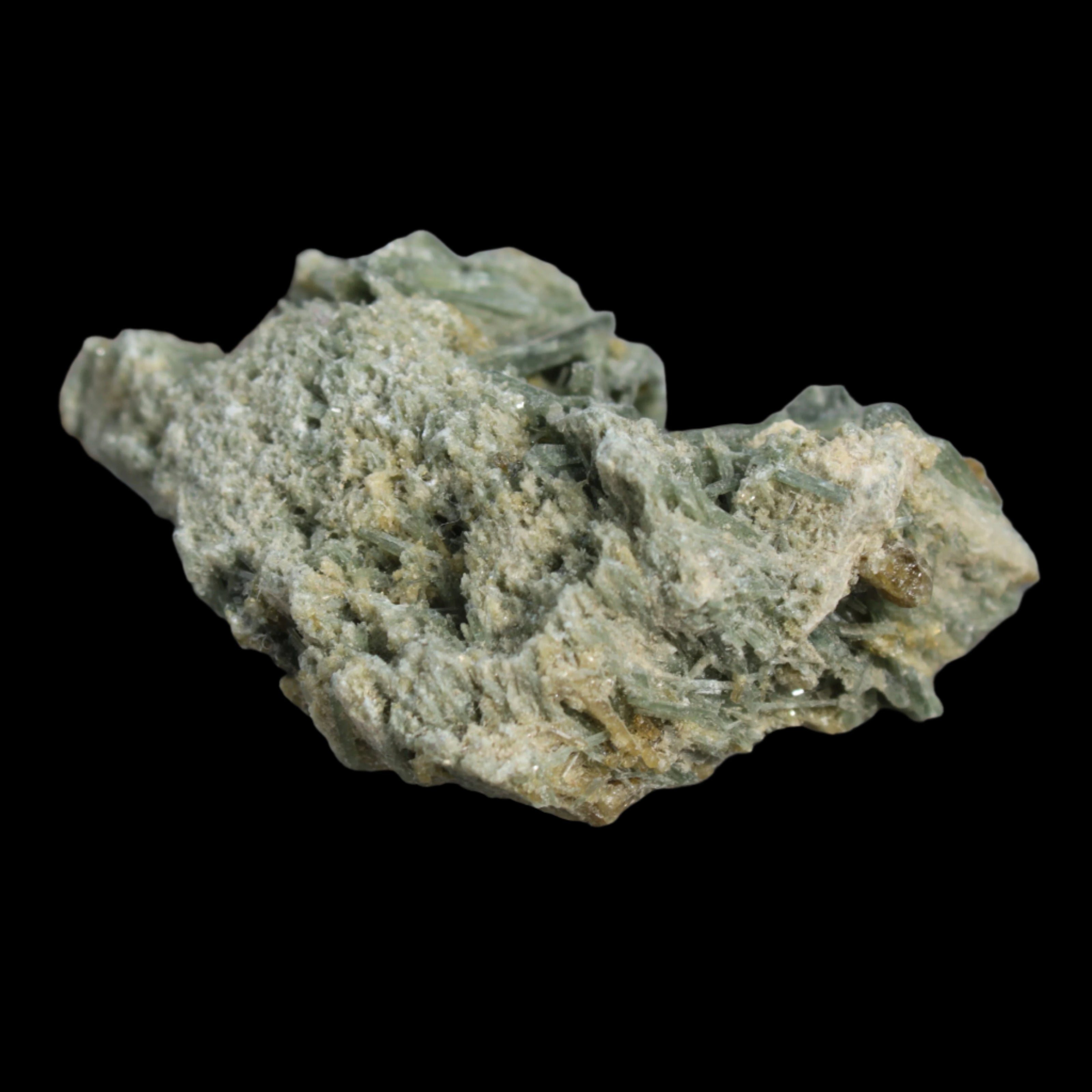 Green and Yellow Needle Tourmaline from Skardu, Pakistan 150.3ct 30.0g in sunshine - Rocks and Things Store
