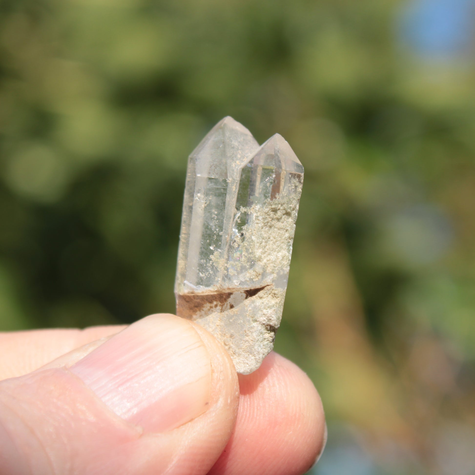 Non-identical Twinned Quartz, paired Yin Yang and Imprinted with Chlorite from Skardu 4.4g Rocks and Things