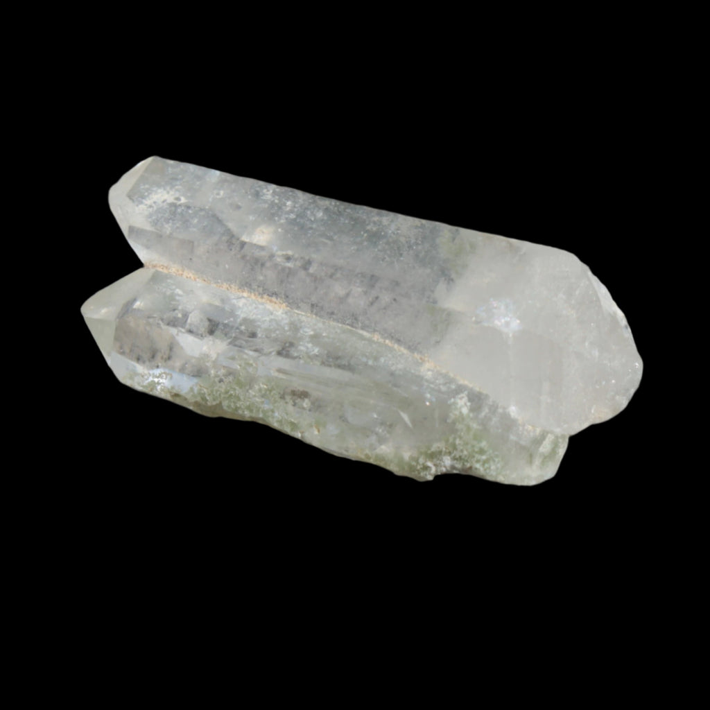 Non-identical Twinned Chlorite Quartz, paired Yin Yang and Imprinted from Skardu 4.4g in sunshine - Rocks and Things Store