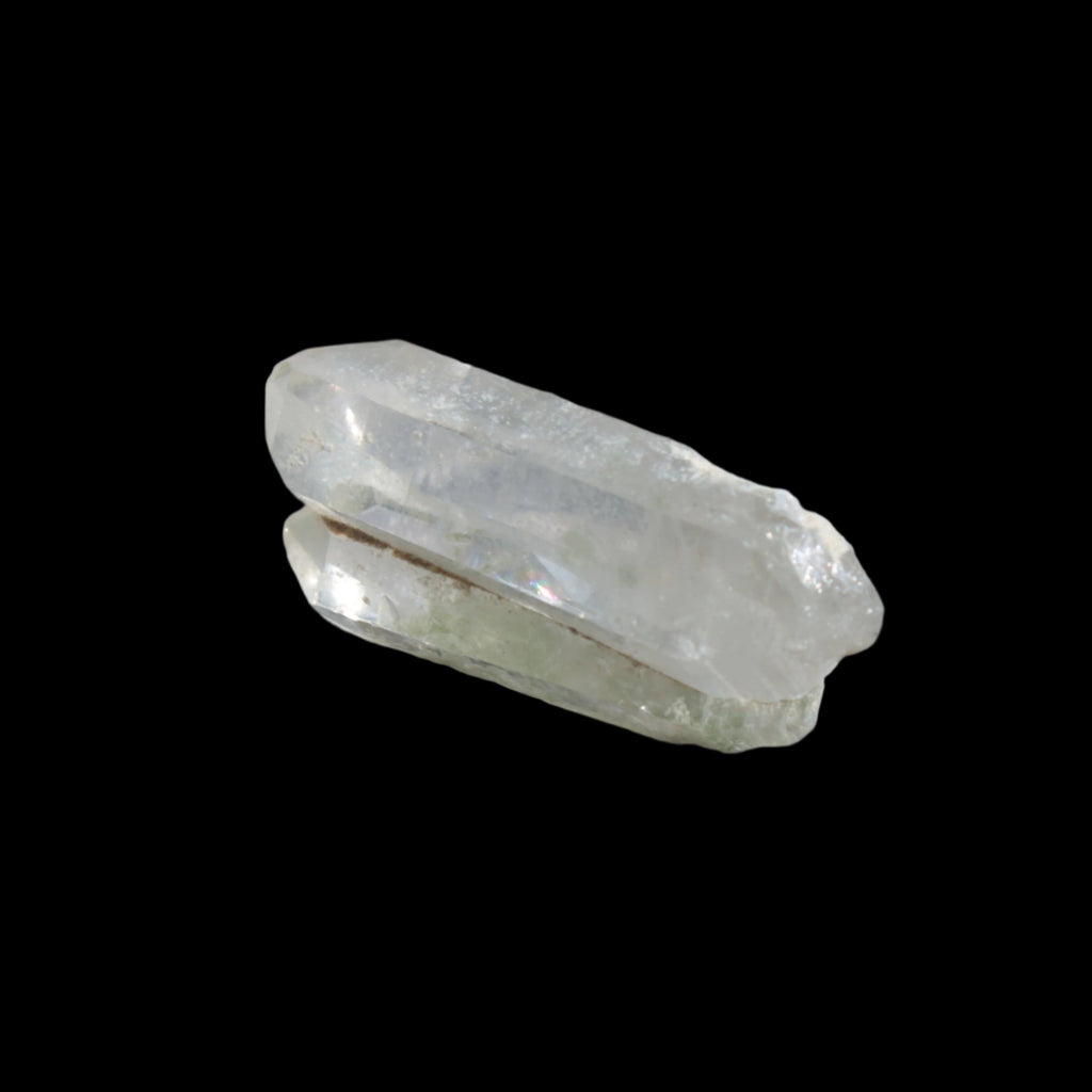 Non-identical Twinned Chlorite Quartz, paired Yin Yang and Imprinted from Skardu 4.4g in sunshine - Rocks and Things Store