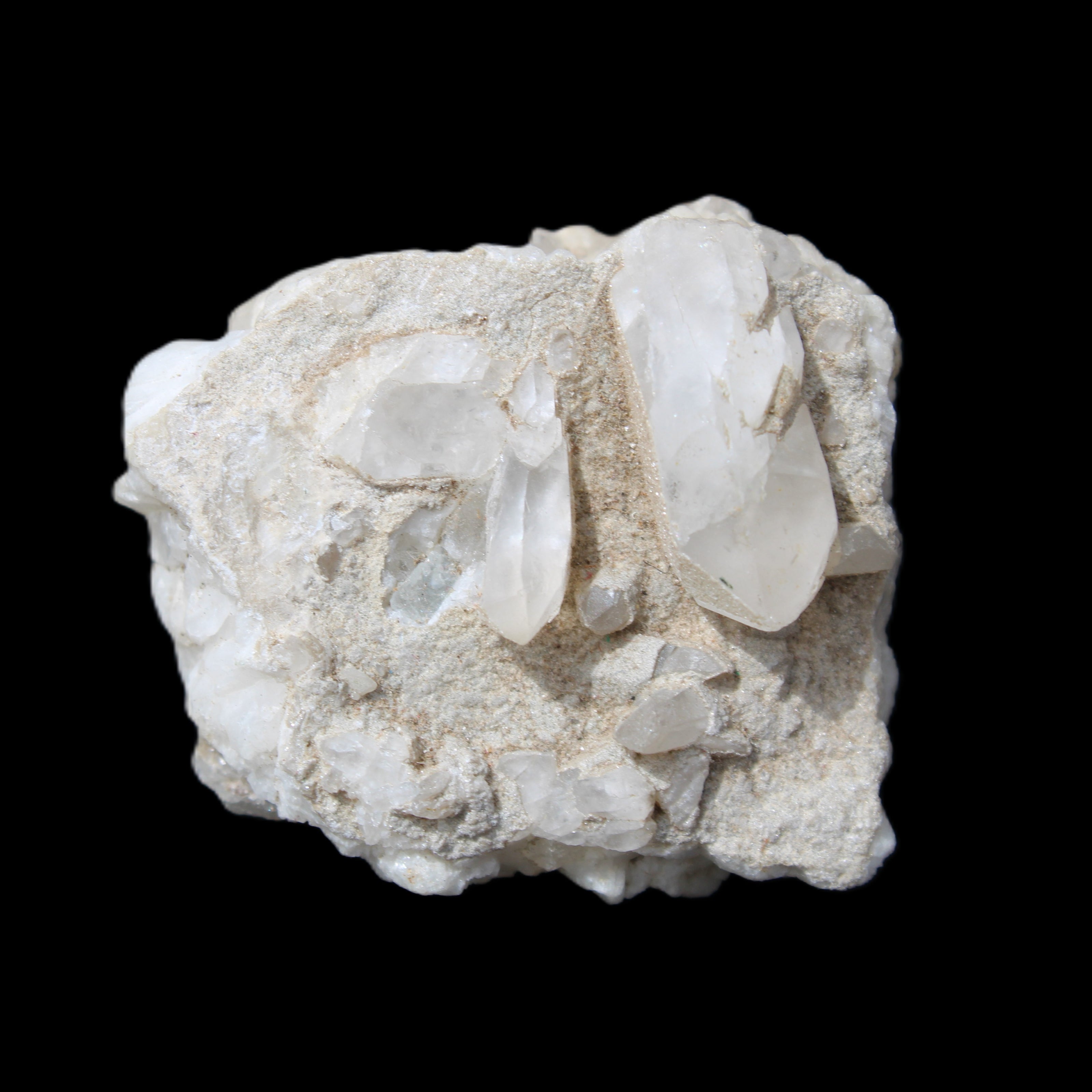 Quartz crystals in Feldspar matrix from Pakistan 313.8ct 62.8g in sunlight - Rocks and Things Store