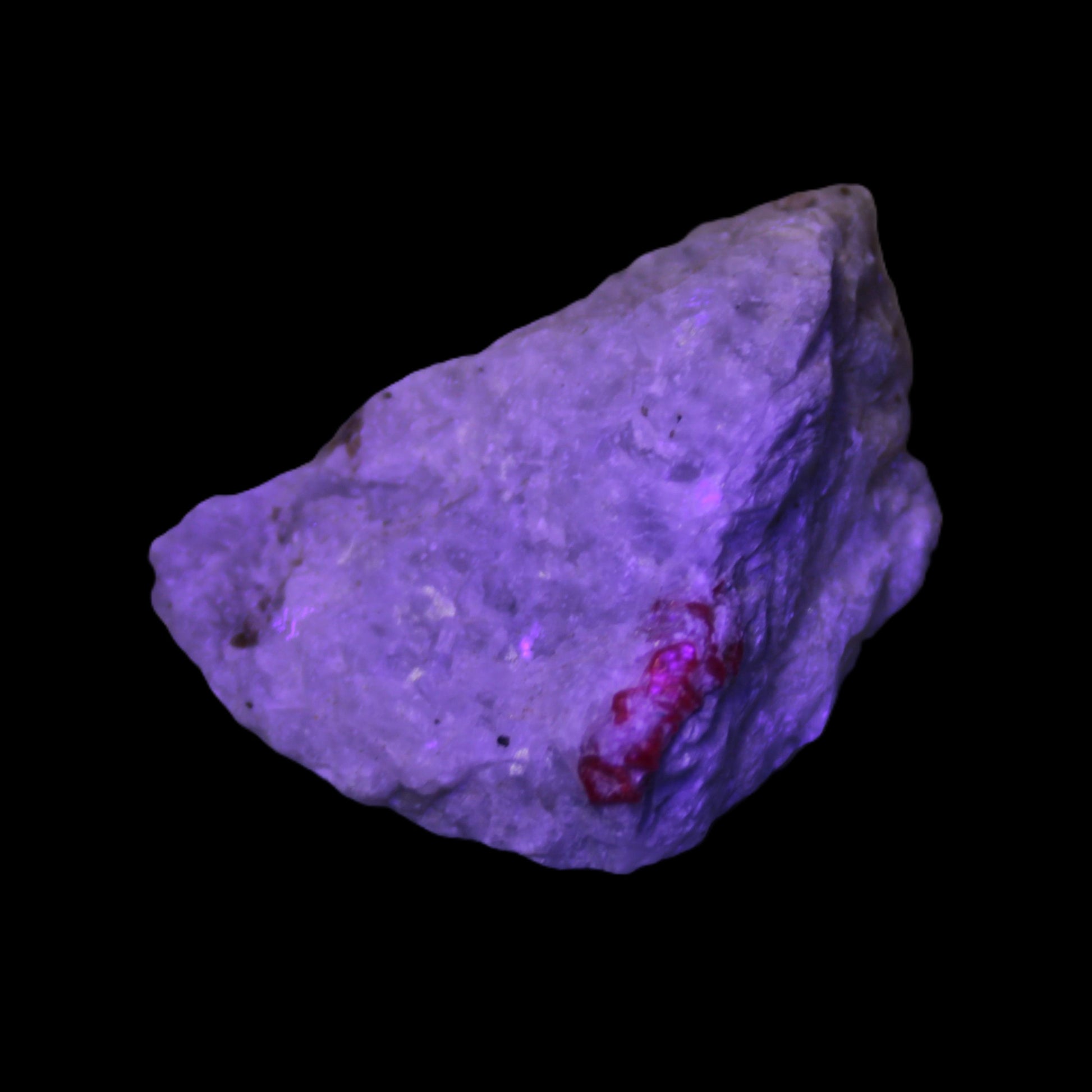 Ruby UV reactive with Muscovite in Marble 31.9g Rocks and Things