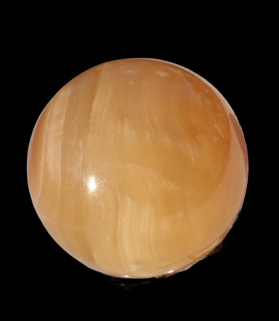 Honey Calcite sphere 174/176g in sunshine - Rocks and Things Store