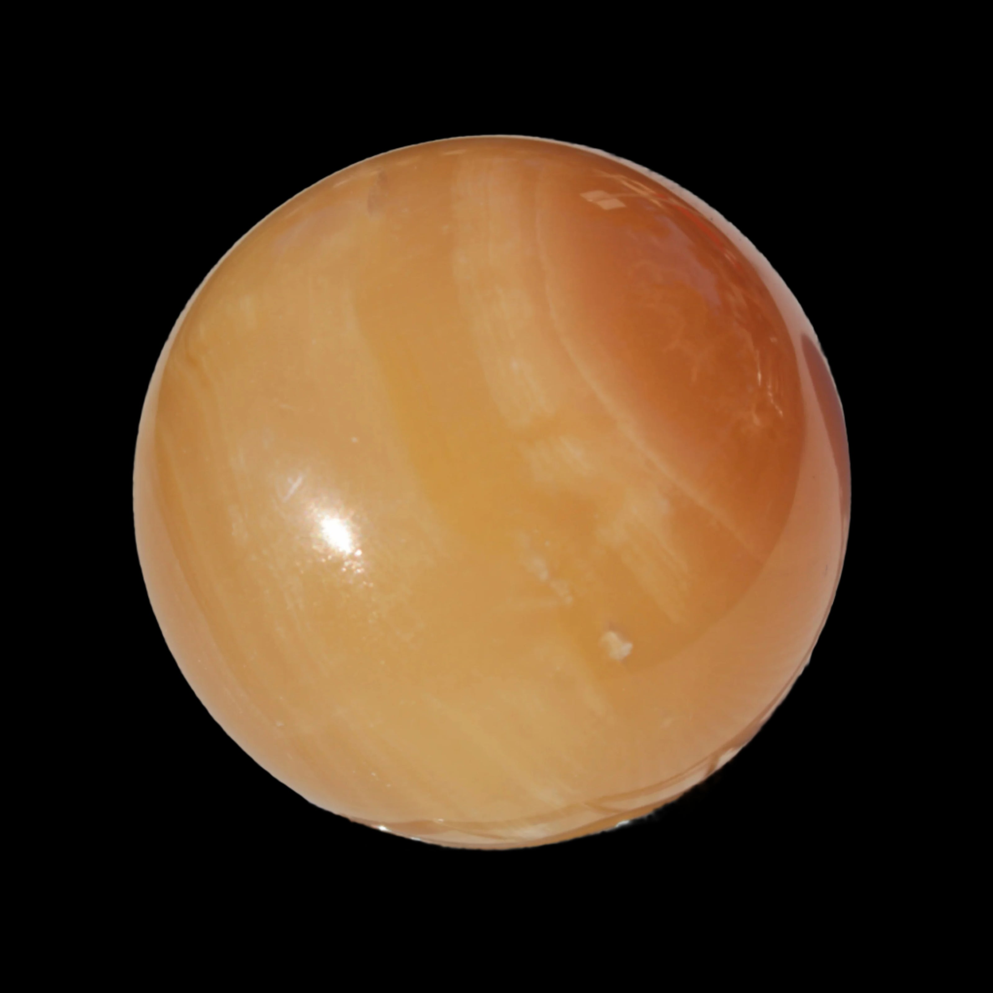 Honey Calcite sphere 174/176g in sunshine - Rocks and Things Store