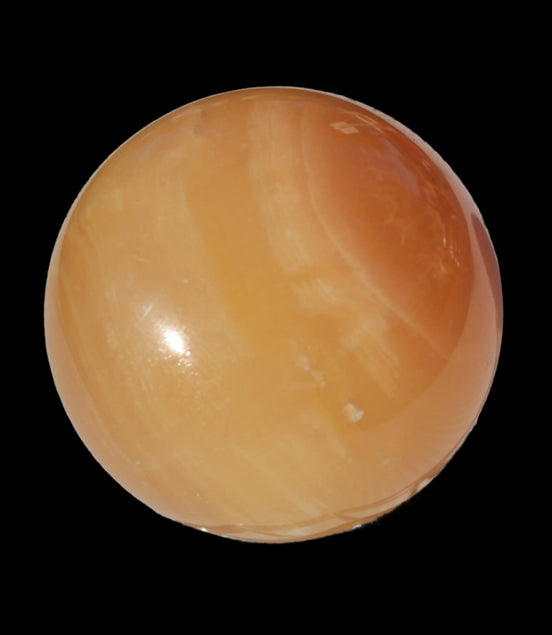 Honey Calcite sphere 174/176g in sunshine - Rocks and Things Store