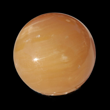 Honey Calcite sphere 174/176g in sunshine - Rocks and Things Store
