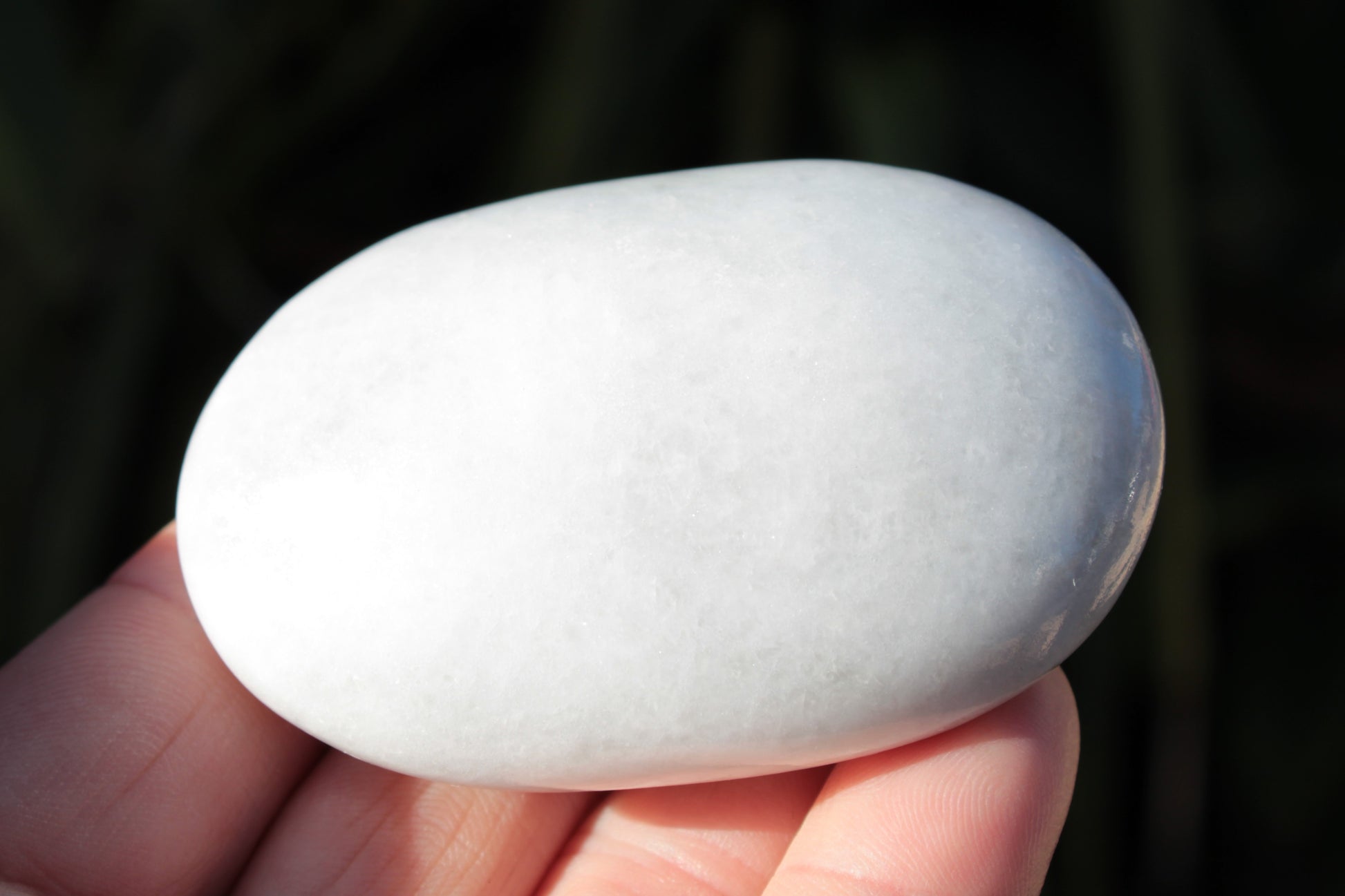 White Jade palm stone from Pakistan 109.8g Rocks and Things