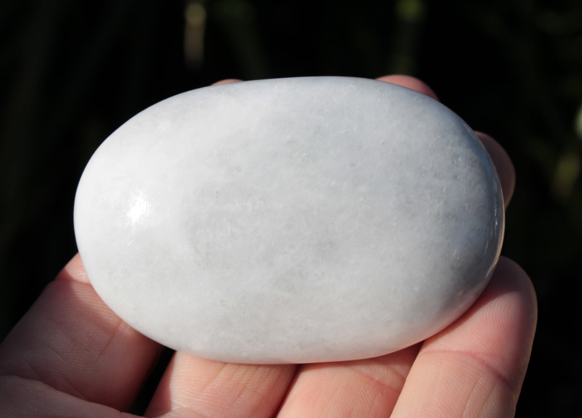 White Jade palm stone from Pakistan 109.8g Rocks and Things