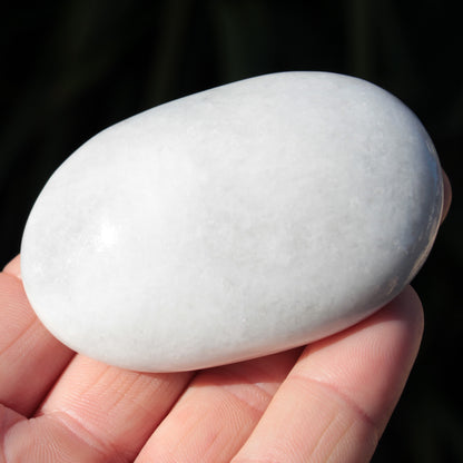 White Jade palm stone from Pakistan 109.8g Rocks and Things