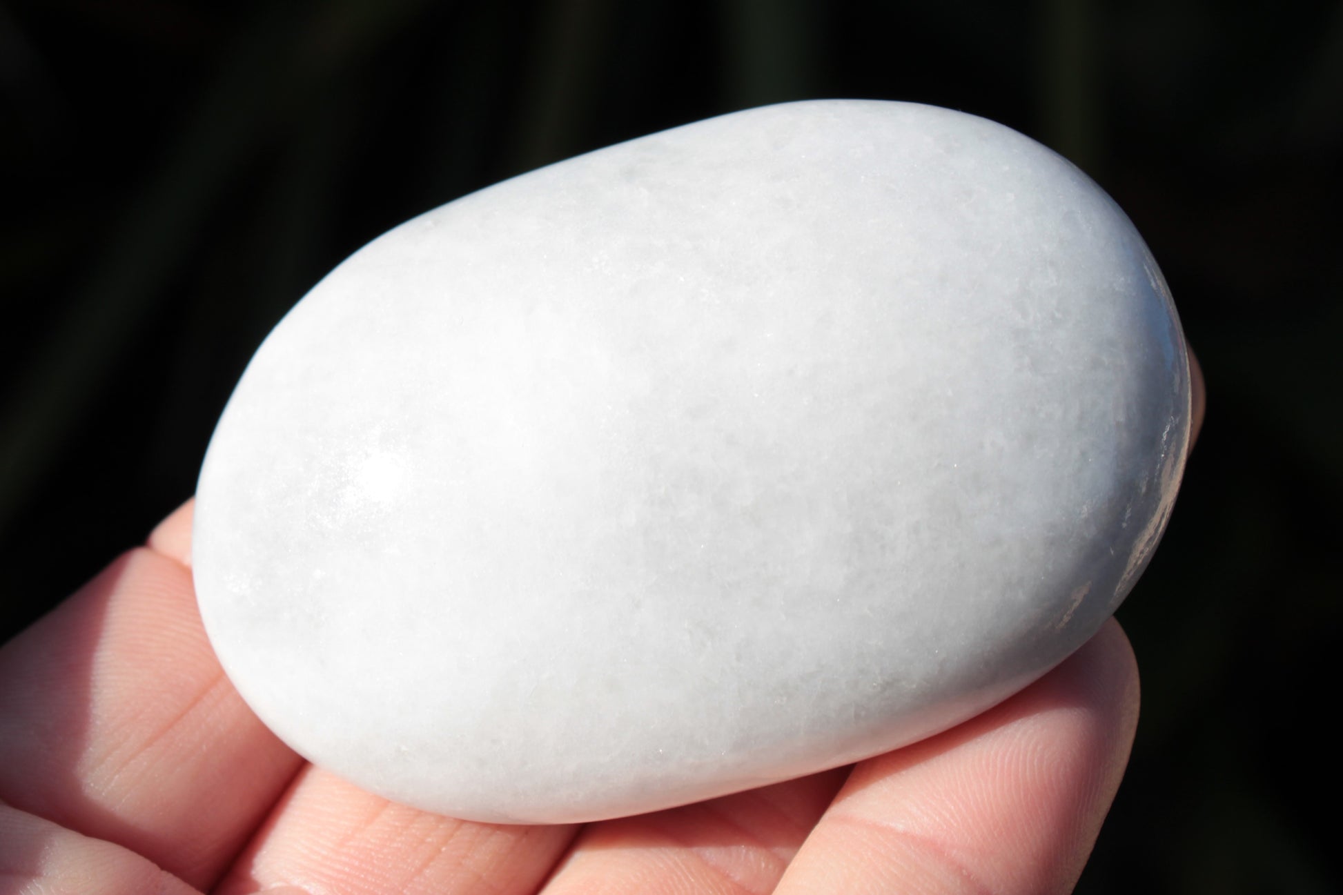 White Jade palm stone from Pakistan 109.8g Rocks and Things