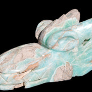 Caribbean Calcite hand-carved dragon's head 675g