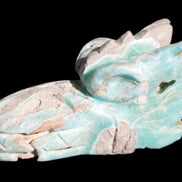 Caribbean Calcite hand-carved dragon's head 675g