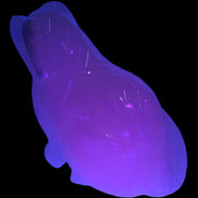 Mangano Calcite hand-carved sitting dog 604g Rocks and Things Store