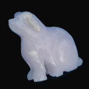 Mangano Calcite hand-carved sitting dog 604g Rocks and Things Store