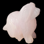 Mangano Calcite hand-carved sitting dog 604g Rocks and Things Store