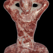 Red and White Jasper Marble hand-carved yoga  pose figure 100*178mm 885g Rocks and Things