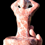 Red and White Jasper Marble hand-carved yoga  pose figure 100*178mm 885g Rocks and Things