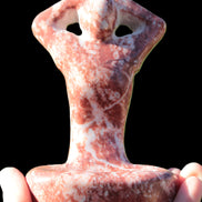Red and White Jasper Marble hand-carved yoga  pose figure 100*178mm 885g Rocks and Things
