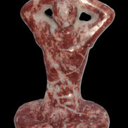 Red and White Jasper Marble hand-carved yoga  pose figure 100*178mm 885g Rocks and Things
