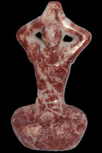 Red and White Jasper Marble hand-carved yoga  pose figure 100*178mm 885g Rocks and Things