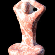 Red and White Jasper Marble hand-carved yoga  pose figure 100*178mm 885g Rocks and Things