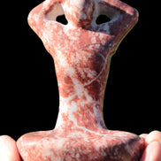 Red and White Jasper Marble hand-carved yoga  pose figure 100*178mm 885g Rocks and Things