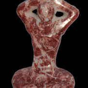 Red and White Jasper Marble hand-carved yoga  pose figure 100*178mm 885g Rocks and Things