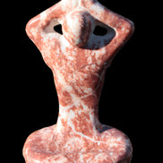 Red and White Jasper Marble hand-carved yoga  pose figure 100*178mm 885g Rocks and Things