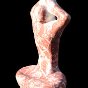 Red and White Jasper Marble hand-carved yoga  pose figure 100*178mm 885g Rocks and Things