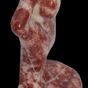 Red and White Jasper Marble hand-carved yoga  pose figure 100*178mm 885g Rocks and Things