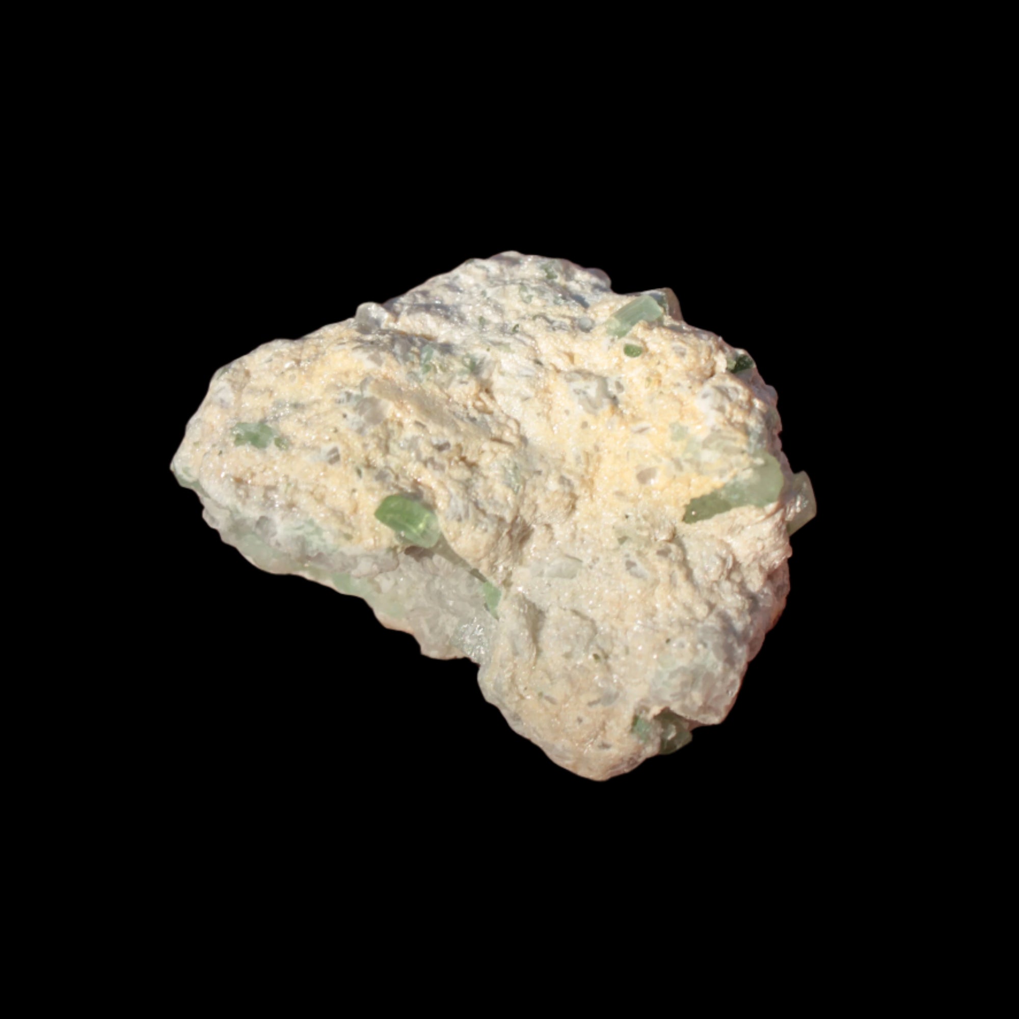 Green and Pink Tourmaline in matrix from Afghanistan 18.4g in sunshine - Rocks and Things Store