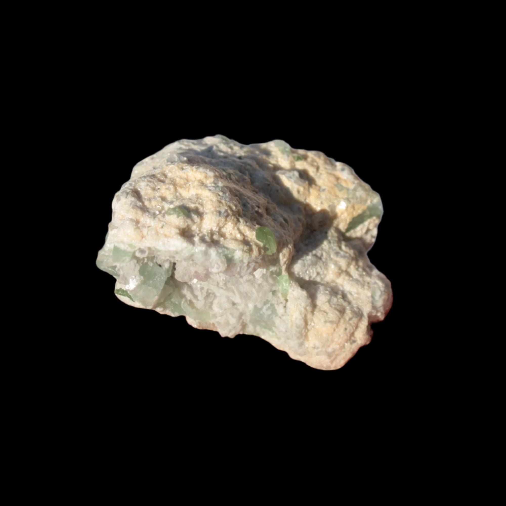 Green and Pink Tourmaline in matrix from Afghanistan 18.4g in sunshine - Rocks and Things Store