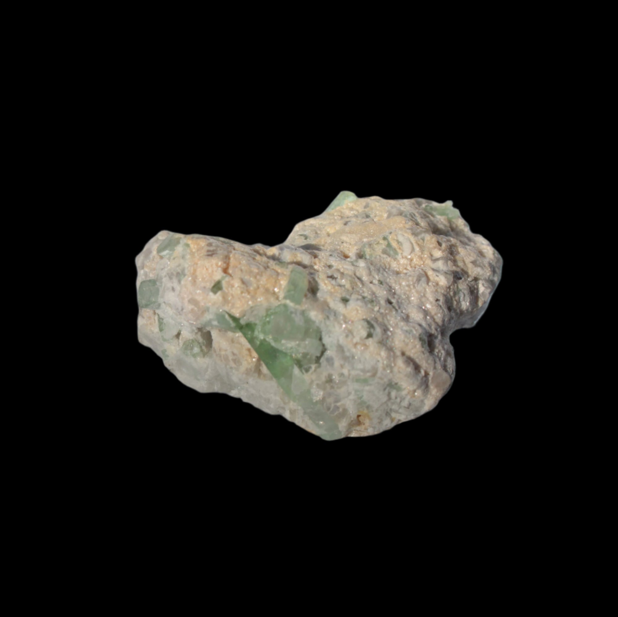 Green and Pink Tourmaline in matrix from Afghanistan 18.4g in sunshine - Rocks and Things Store