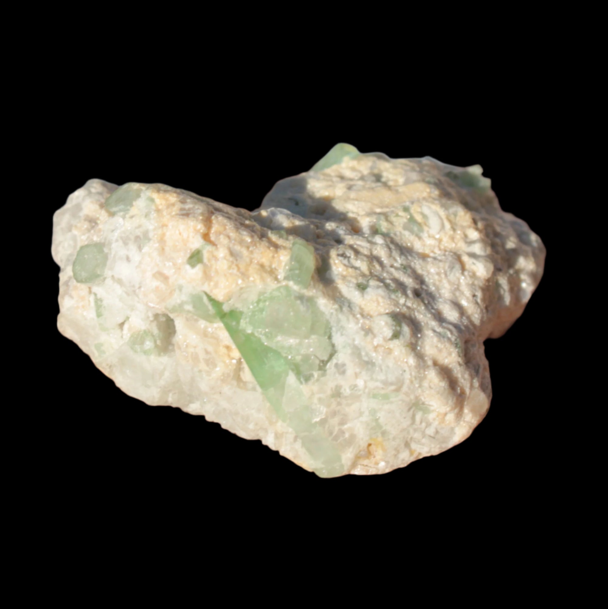 Green and Pink Tourmaline in matrix from Afghanistan 18.4g in sunshine - Rocks and Things Store