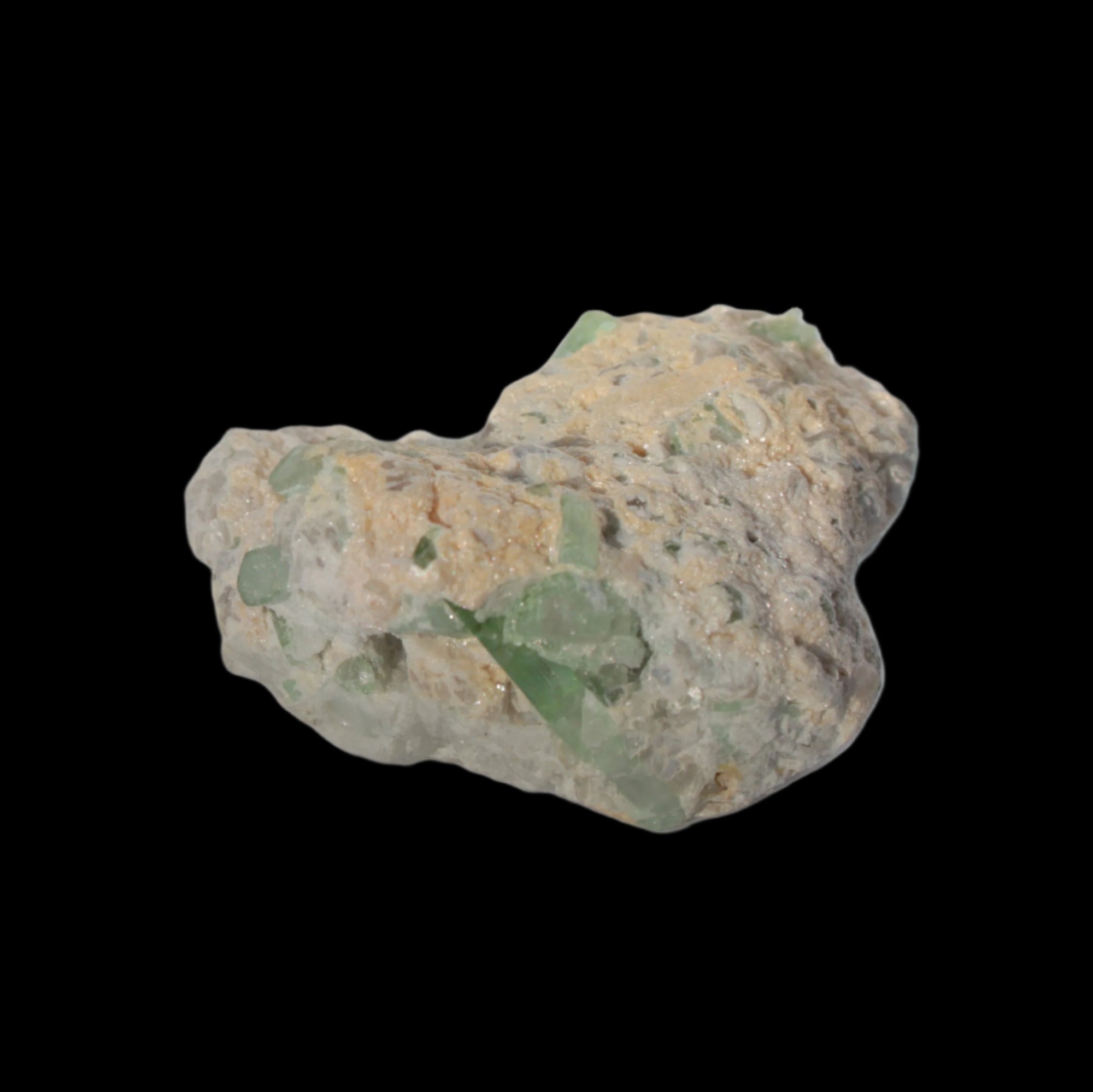 GGreen and Pink Tourmaline in matrix from Afghanistan 18.4g in sunshine - Rocks and Things Store