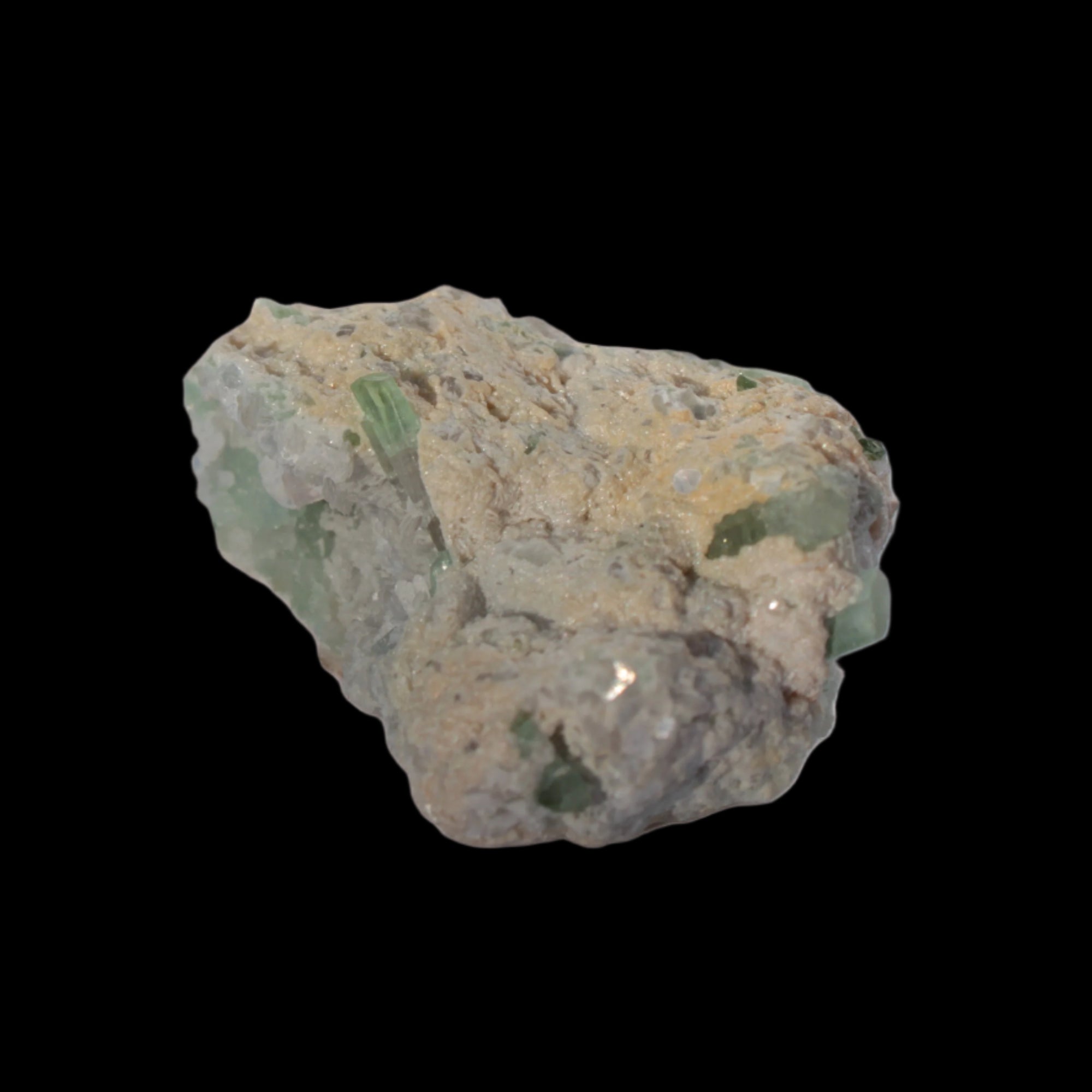 Green and Pink Tourmaline in matrix from Afghanistan 18.4g in sunshine - Rocks and Things Store