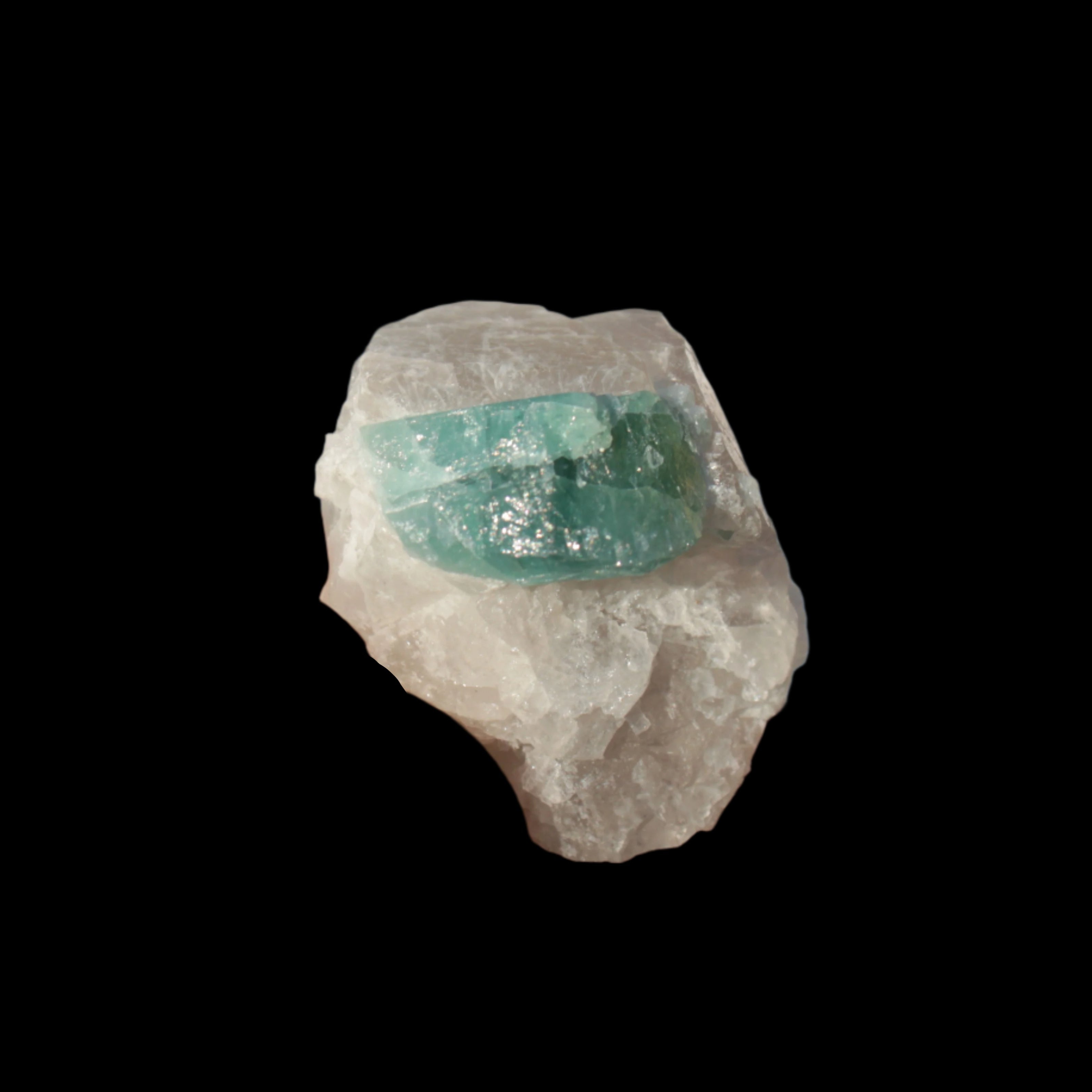 Blue with Green Tourmaline on matrix from Afghanistan 74.9ct 14.9g in sunshine - Rocks and Things Store