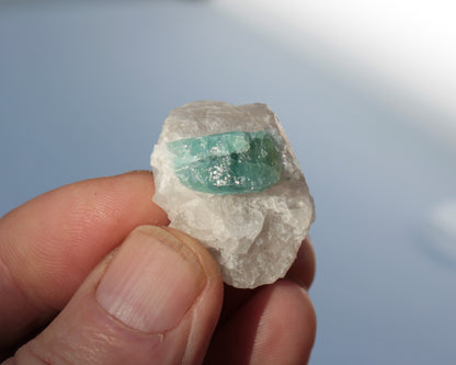 Blue with Green Tourmaline on matrix from Afghanistan 74.9ct 14.9g Rocks and Things