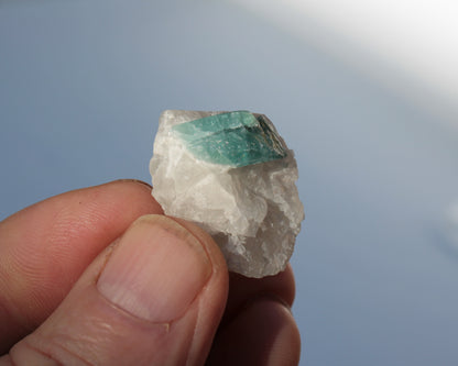 Blue with Green Tourmaline on matrix from Afghanistan 74.9ct 14.9g Rocks and Things