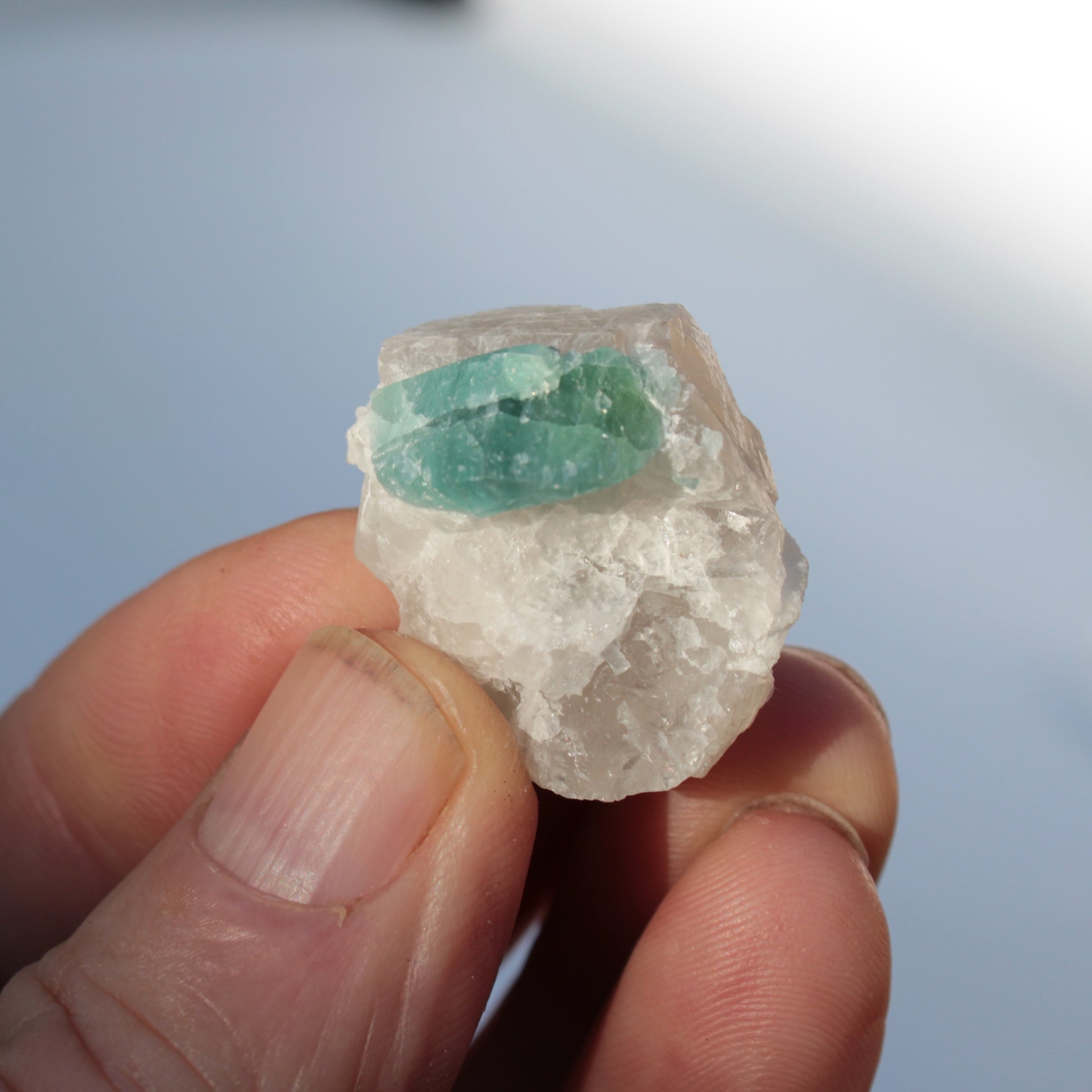 Blue with Green Tourmaline on matrix from Afghanistan 74.9ct 14.9g Rocks and Things