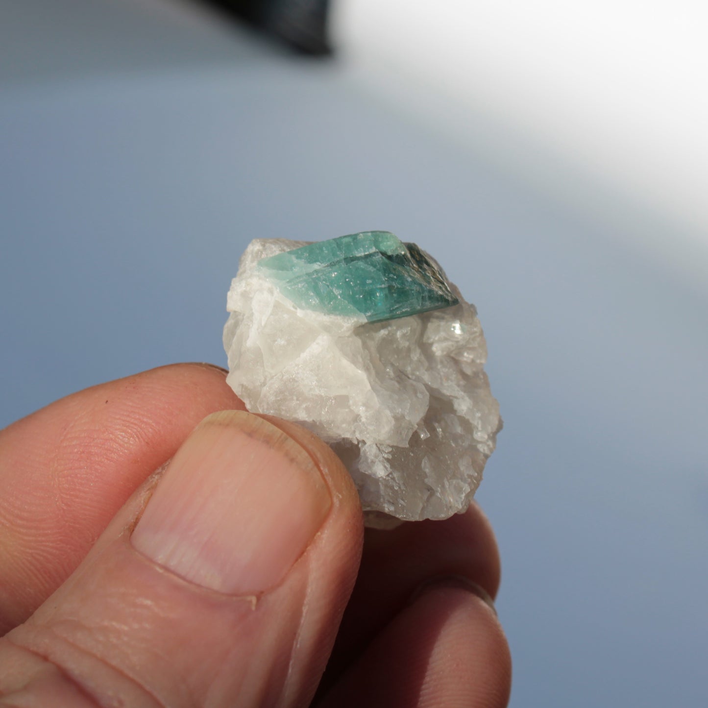 Blue with Green Tourmaline on matrix from Afghanistan 74.9ct 14.9g Rocks and Things