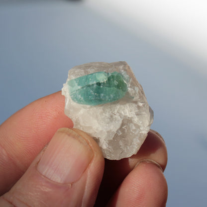 Blue with Green Tourmaline on matrix from Afghanistan 74.9ct 14.9g Rocks and Things