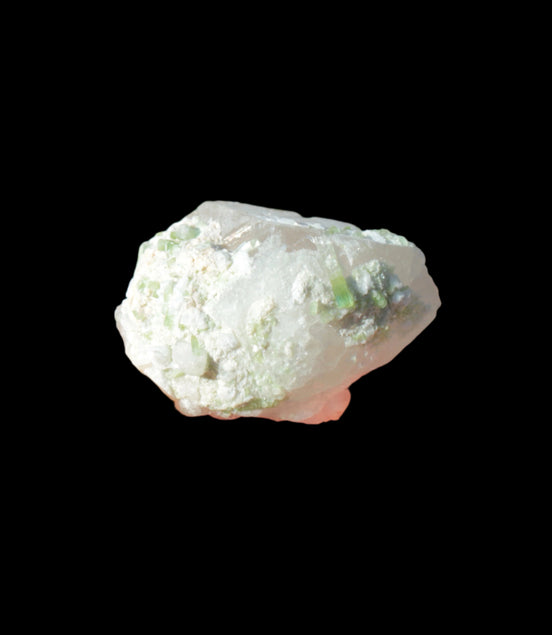 Green Tourmaline on matrix from Afghanistan 98ct 19.7g in sunshine - Rocks and Things Store