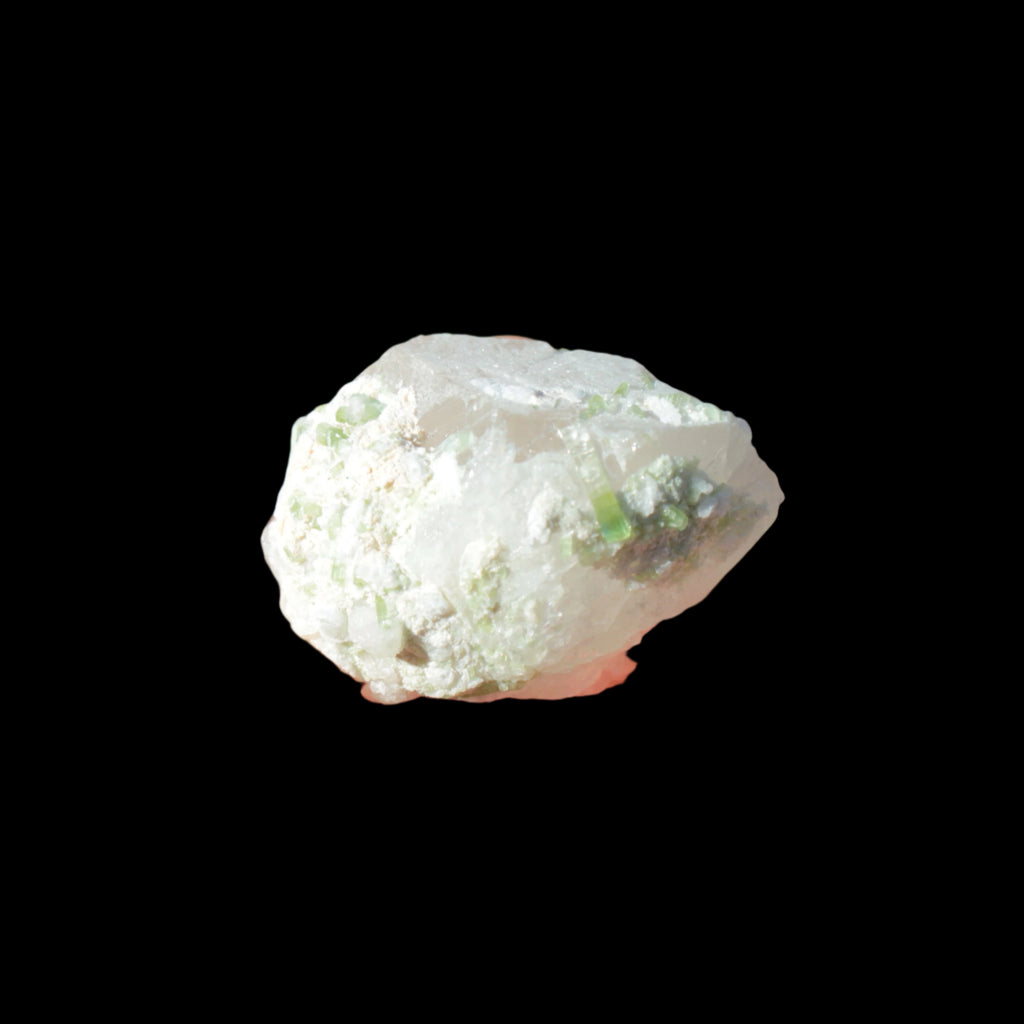 Green Tourmaline on matrix from Afghanistan 98ct 19.7g in sunshine - Rocks and Things Store