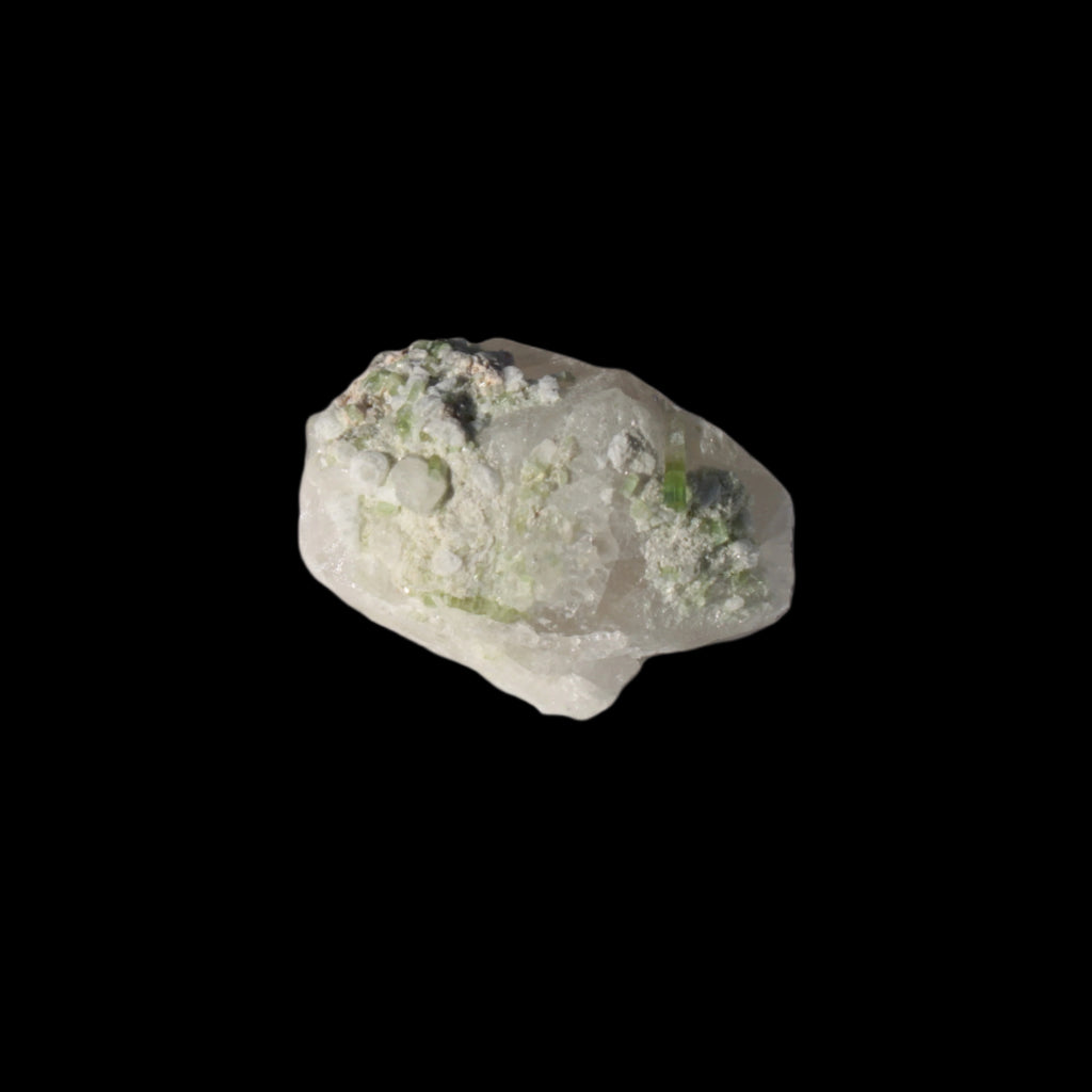 Green Tourmaline on matrix from Afghanistan 98ct 19.7g in sunshine - Rocks and Things Store