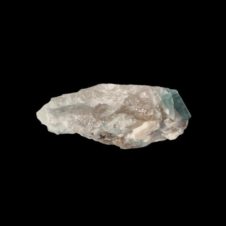 Blue Tourmaline on matrix from Afghanistan 81.8ct 16.4g in sunshine - Rocks and Things Store
